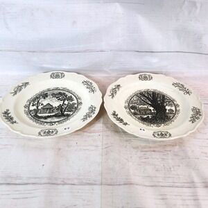 Williamsburg George Wythe House Archibald Blair Storehouse Plates Set of‎ 2